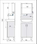 Умивальник 20л. з підігрівом "Мойдодир- Грація -50 (комплект з тумбобою,файнсовою раковиною, кран Delta), фото 4