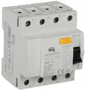 Вимикач диференційний Ideal 4P Krd10-4/25/30-B 38539