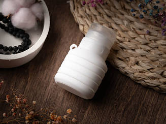 Флакон силіконовий складний. Колір білий 130х50мм(85х50мм)