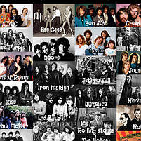 Картина «Bandas de Rock» – легендарні рок-гурти (AC/DC, Queen, Metallica, Nirvana, The Beatles, Pink Floyd, Led Zeppel 60х40см, фото 4