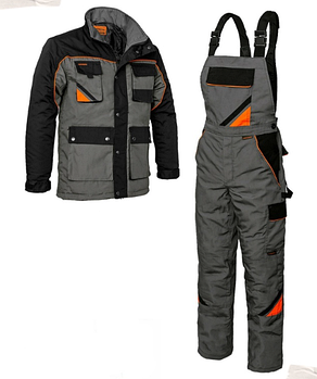 Зимовий робочий комплект: куртка та комбінезон ArtMaster PRO спецодяг утеплений захисний