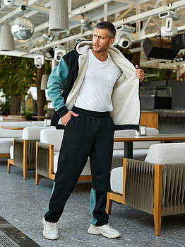 Кост.м чоловічий теплий з тринитки на флісі з кофтою на хутрі