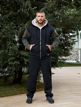 Кост.м чоловічий теплий з тринитки на флісі з кофтою на хутрі