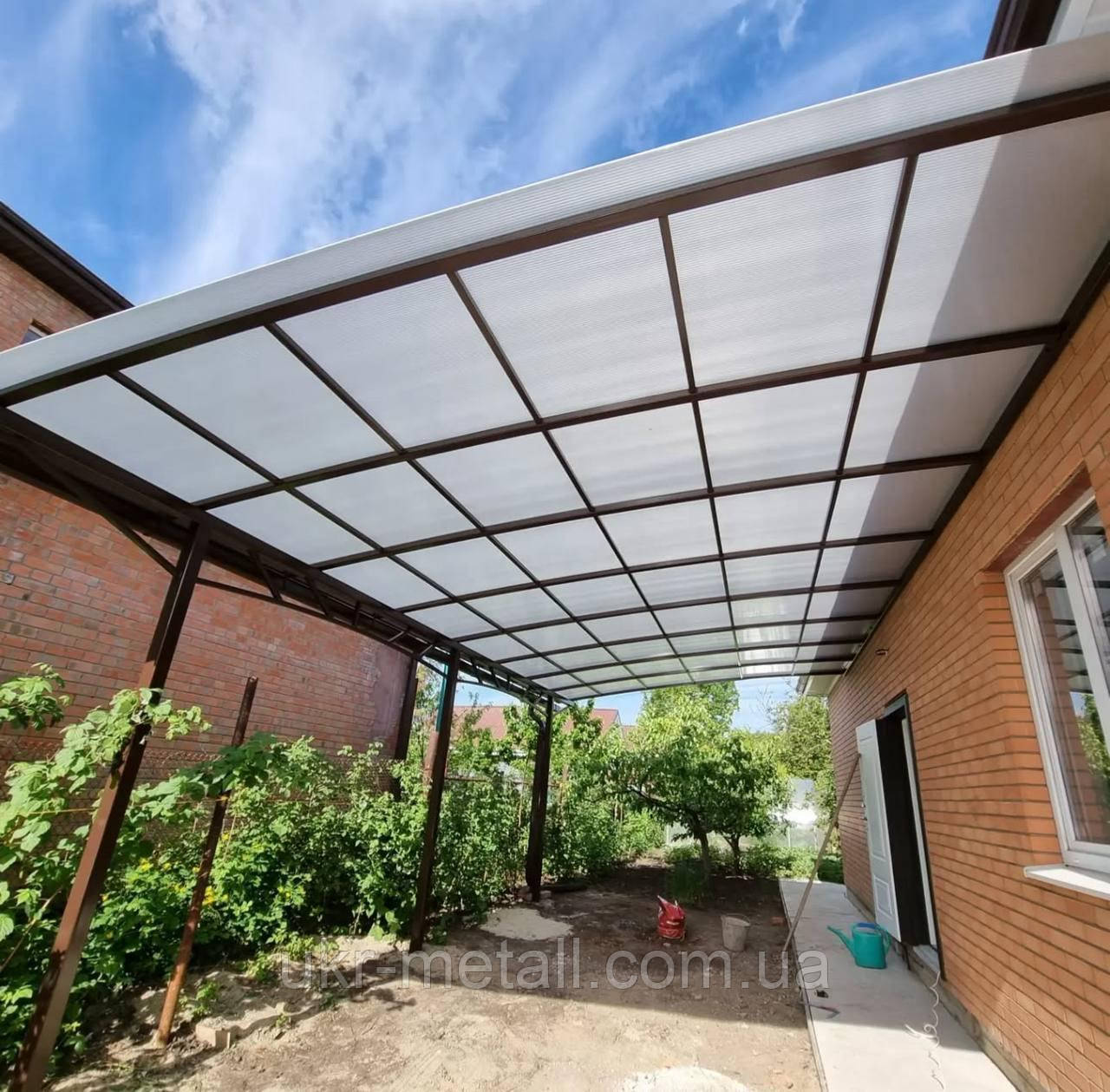 Односкатний навіс для автомобіля, фото 1