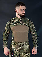 Брендова чоловіча тактична сорочка UBAKS Убакс з еластичними вставками оливкова новинка