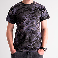 Брендова тактична футболка ZSU ЗСУ камуфляжна піксельна унісекс нова сіро-синя зі 100% бавовни