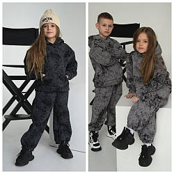 Стильний теплий спортивний костюм оверсайз унісекс, р-ри на рост 122 - 140