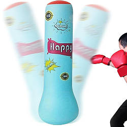 Дитяча надувна боксерська груша 1,2м, синя / Підлогова груша / Підлоговий бокс