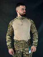 Брендова чоловіча тактична сорочка UBAKS УБАКС мультикам із кишенями та велкро нова зручна модель