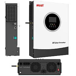 Гібридний інвертор MUST PV18-5548 PREM 5.5 кВт 100А / Сонячний інвертор / Багаторежимний перетворювач енергії