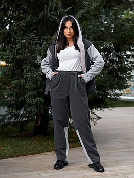 Жіночий спортивний костюм на овчині (Батал)