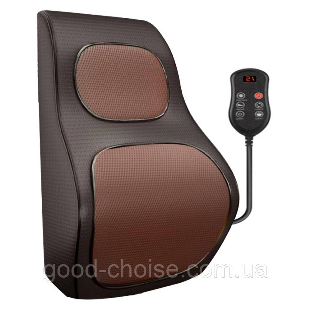 Масажер для спини TS-5544 з 3 режимами та підігрівом / Подушка масажна для тіла / Масажна роликова подушка, фото 1