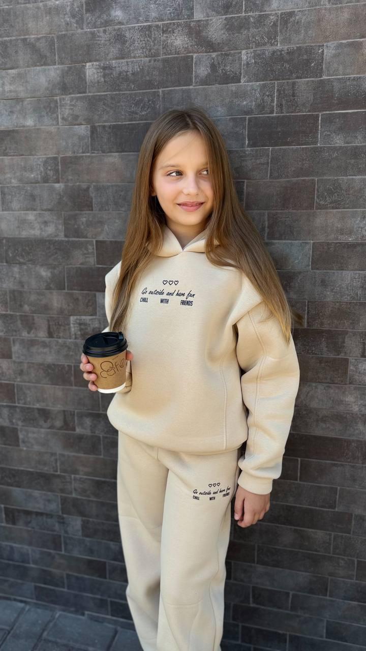 Дитячий теплий якісний костюм на флісі унісекс, фото 1