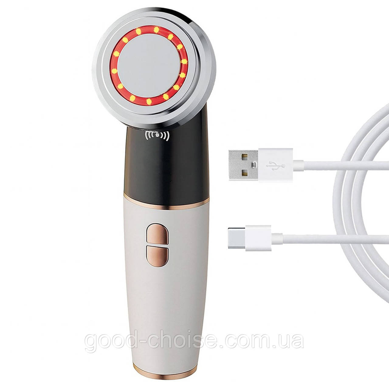 Масажер для тіла та обличчя, 400 мАг, 2 Вт / Багатофункціональний масажер для догляду за шкірою обличчя / Вібромасажер для обличчя, фото 1