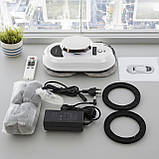 Робот для миття вікон з пультом керування 12 в 1 зі змінною мікрофіброю для протирання 20 хв автономної роботи без зарядки, фото 2