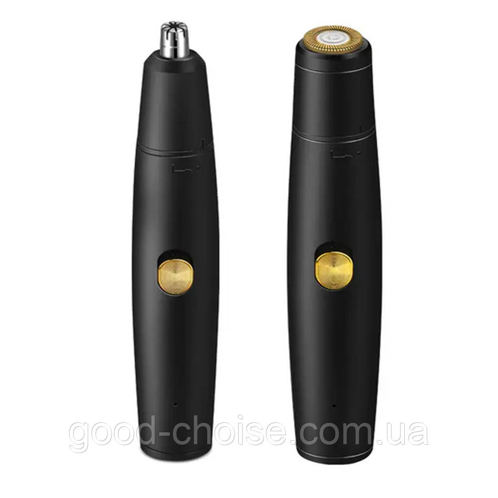 SURKER SK-288: Тример для носа/вух + 2 насадки, USB / Пристрій для видалення волосся в носі, фото 1