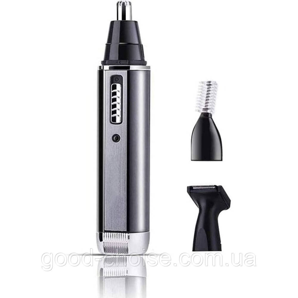 Тример SURKER SK-118 для носа, 3 змінні насадки, USB-живлення / Тример для волосся в носі / Тример для вух, фото 1