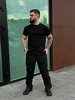 Брендовий чоловічий комплект Patriot Патріот футболка та штани чорні зручні для активного відпочинку новинка