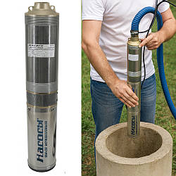 Насос для свердловин FOCUS 2-55, 1000Вт, з кабелем 50м, напір до 55м / Глибинний насос відцентровий