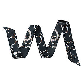 Хустинка-стрічка твіллі (85*4см) "Париж"