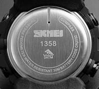 Skmei 1358 Black Smart Watch Compass, фото 4