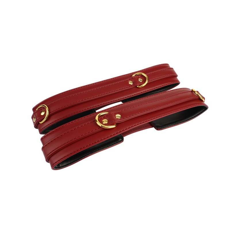 Червоні наножники з екошкіри для фіксації