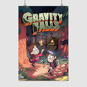 Плакат "Гравіті Фолз, Gravity Falls", 60×40см