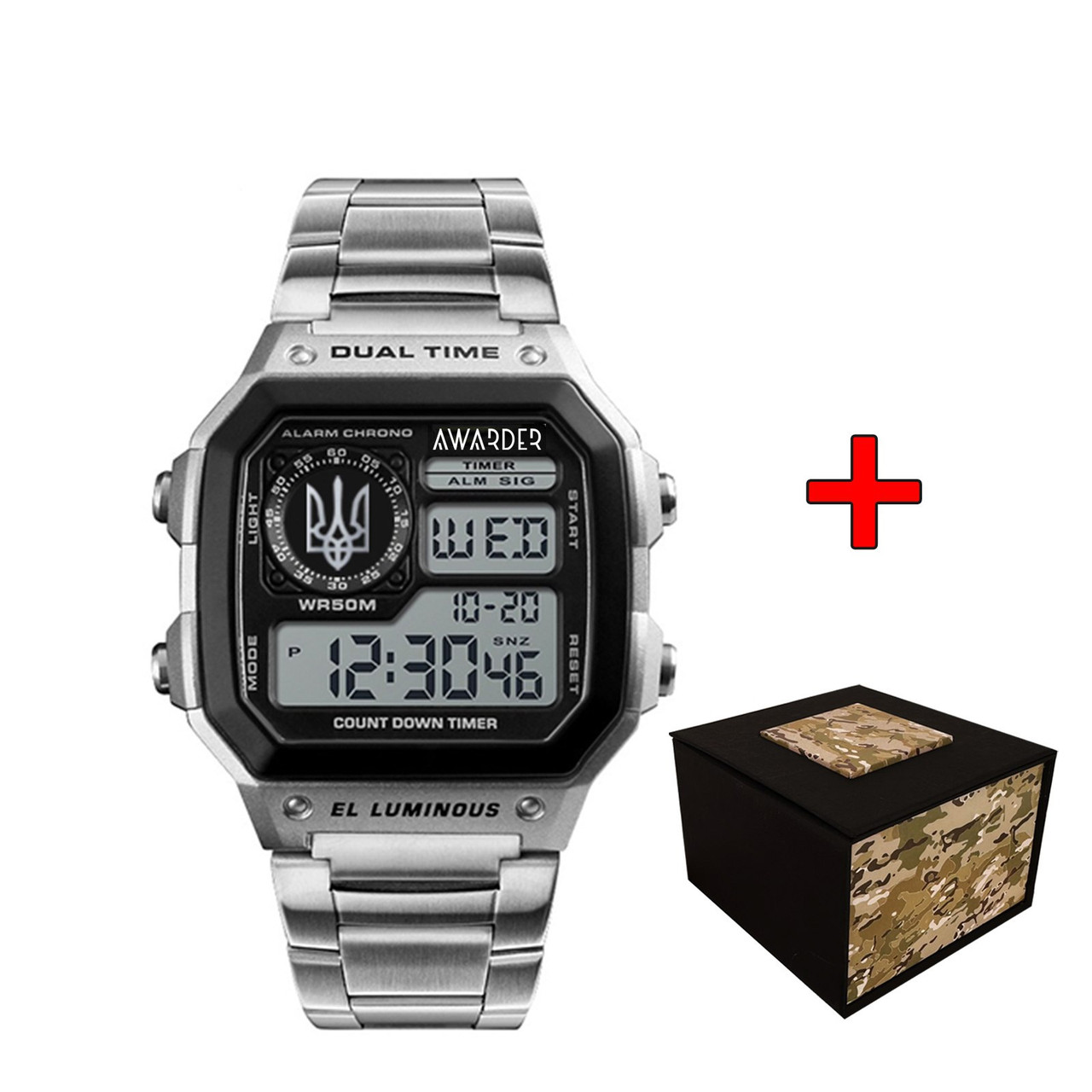 Awarder 011BKUASI Тризуб срібло Срібло + Коробка., фото 1