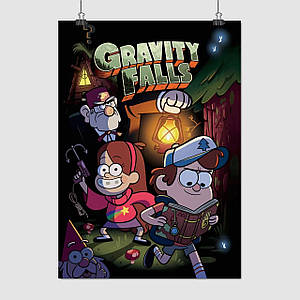 Плакат "Гравіті Фолз, Gravity Falls", 60×43см