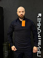 Брендова чоловіча тактична сорочка UBACS ДСНС синя з довгим рукавом зручна новинка