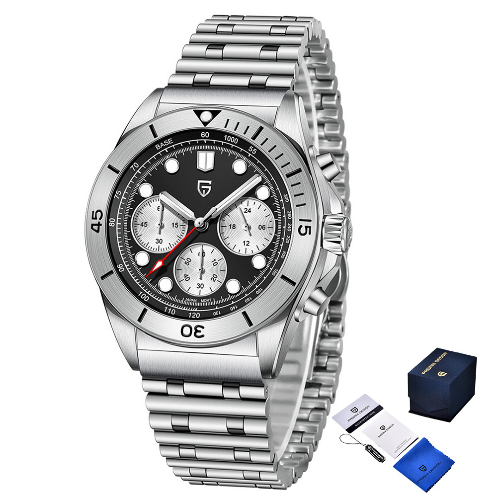 Pagani Design PD-1705-1 Silver-Black Steel, фото 1