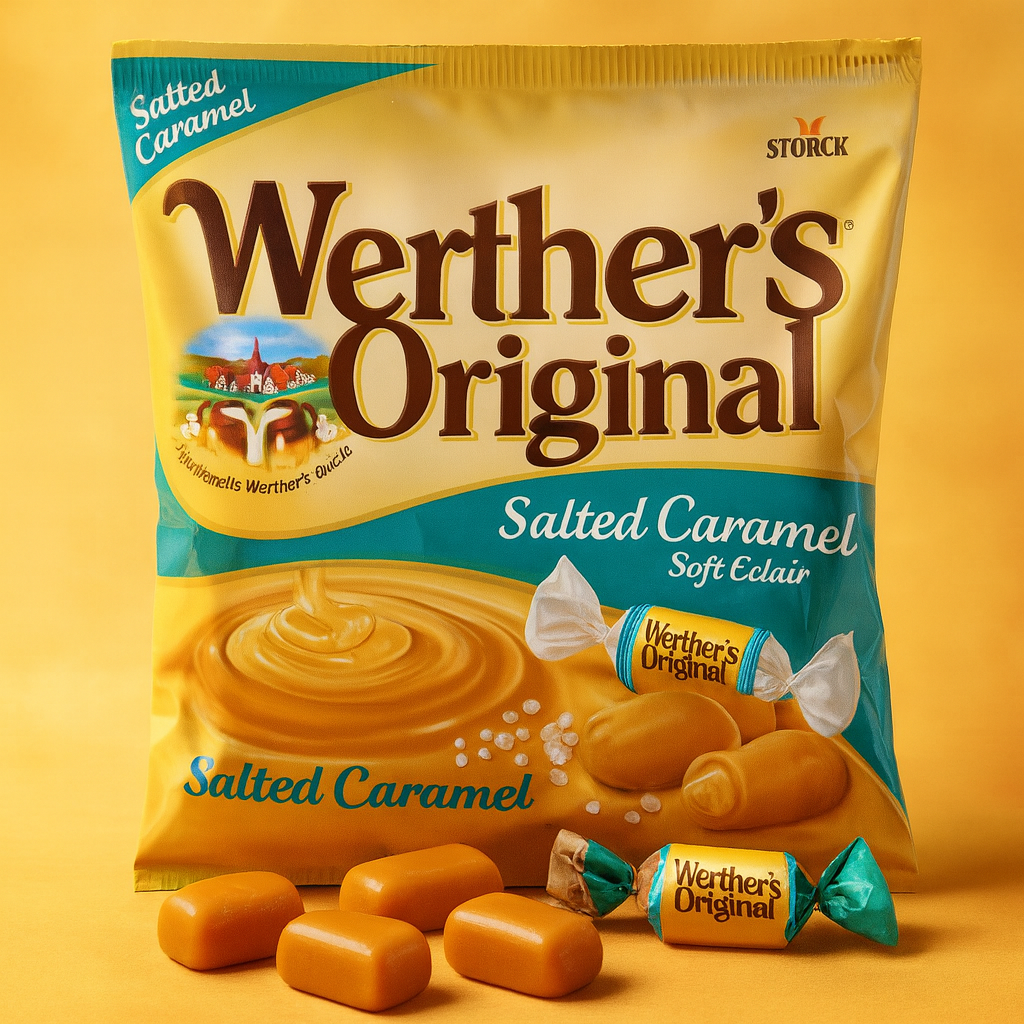 Цукерки Salted Caramel Eclair 🍬 Werther's Original 180 гр. Німеччина, фото 1