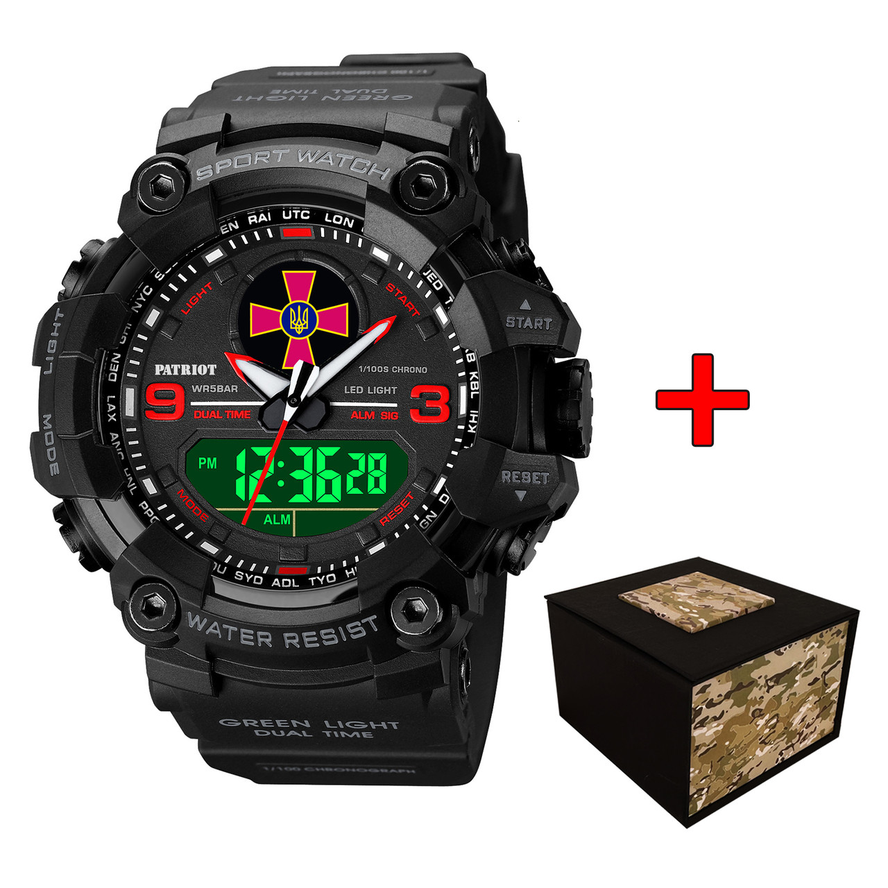 Patriot 001RDZSU ЗСУ Чорні з червоним + Коробка., фото 1