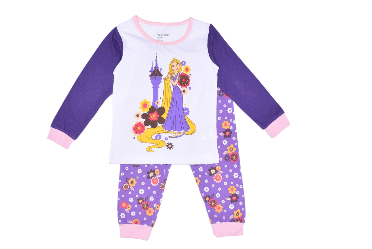Піжама дитяча Рапунцель Disney для дівчинки бавовняна фіолетова піжама з принцесою р. 120 см
