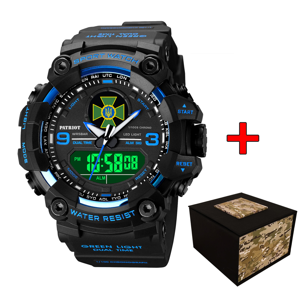 Patriot 001BUDPS ДПС Чорні з синім + Коробка., фото 1