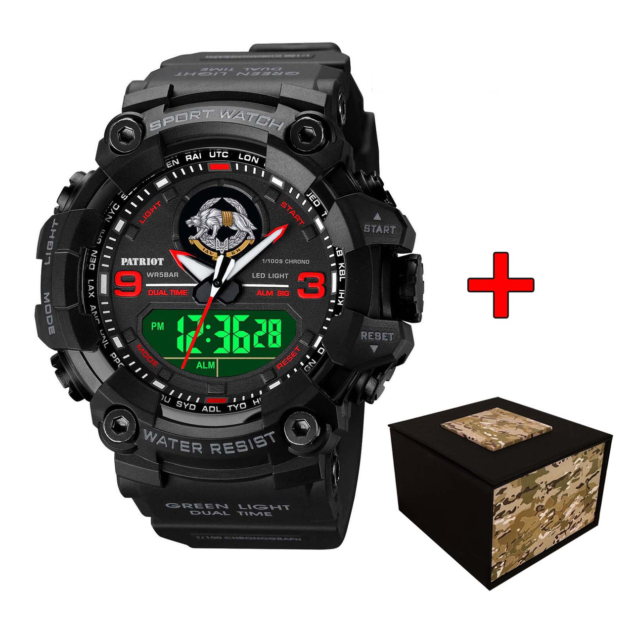 Patriot 001RDSSO ССО Чорні з червоним + Коробка, фото 1