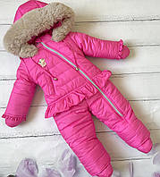 Дитячий зимовий комбінезон для дівчинки