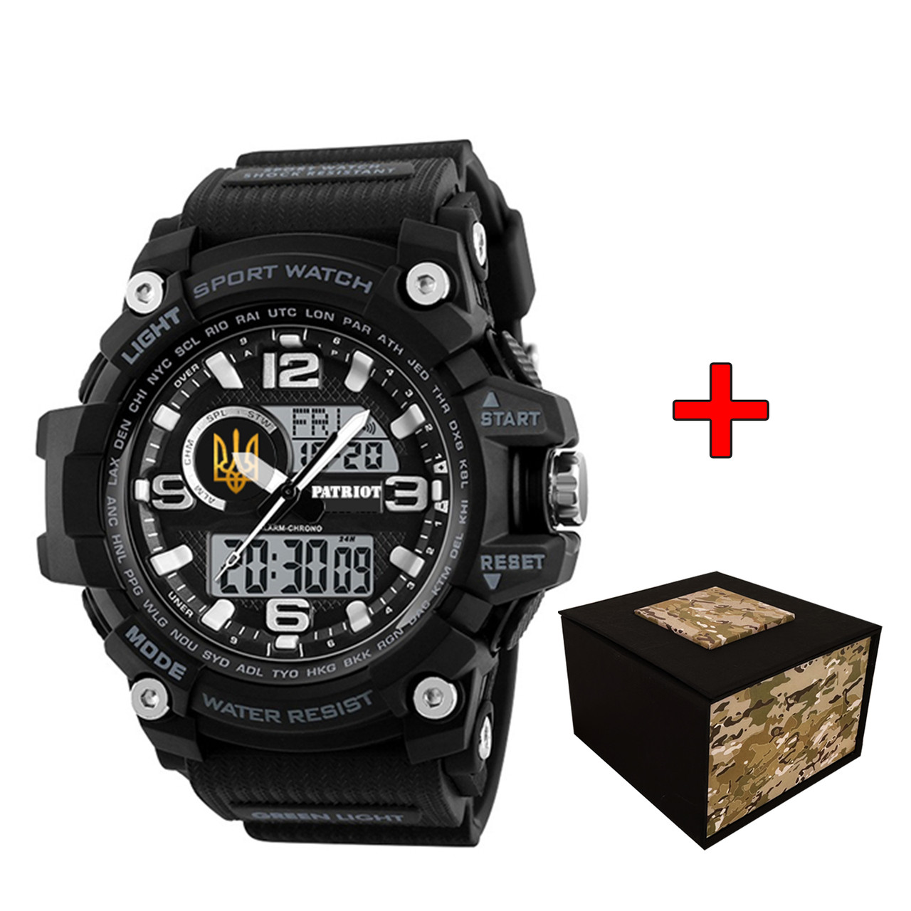 Patriot 012BKUAGD Тризуб золото Чорні + Коробка, фото 1