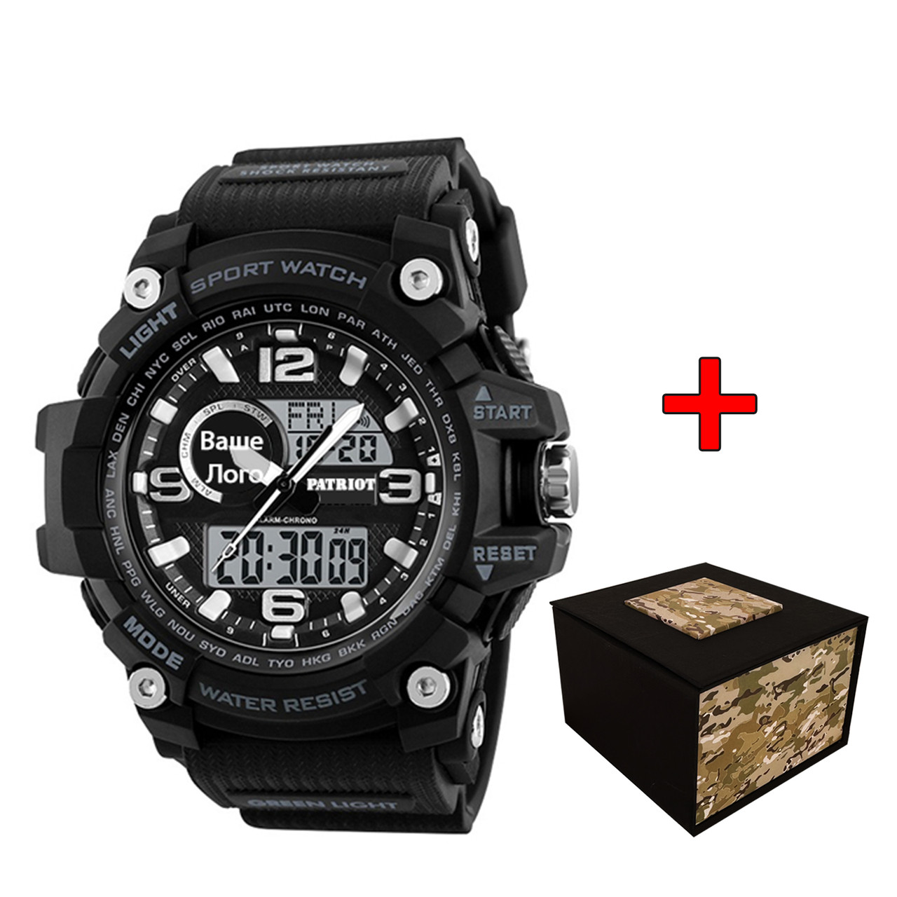 Patriot 012BK Ваше лого Чорні + Коробка., фото 1