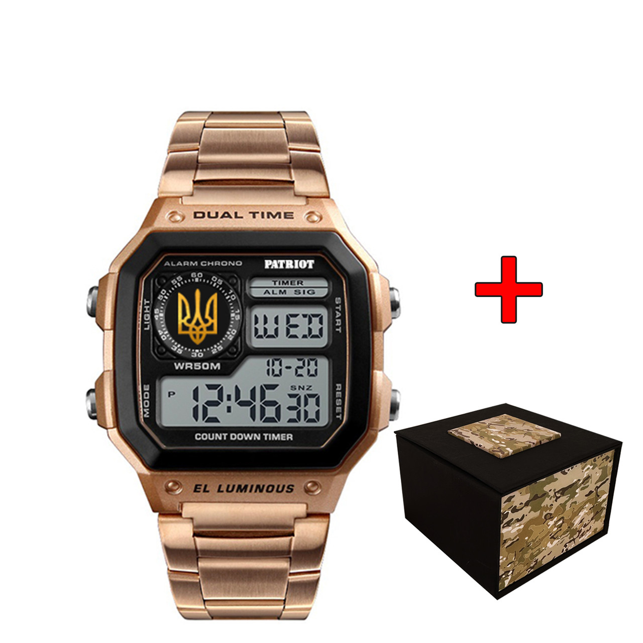 Patriot 011RGUAGD Тризуб золото Рожеве Золото + Коробка., фото 1