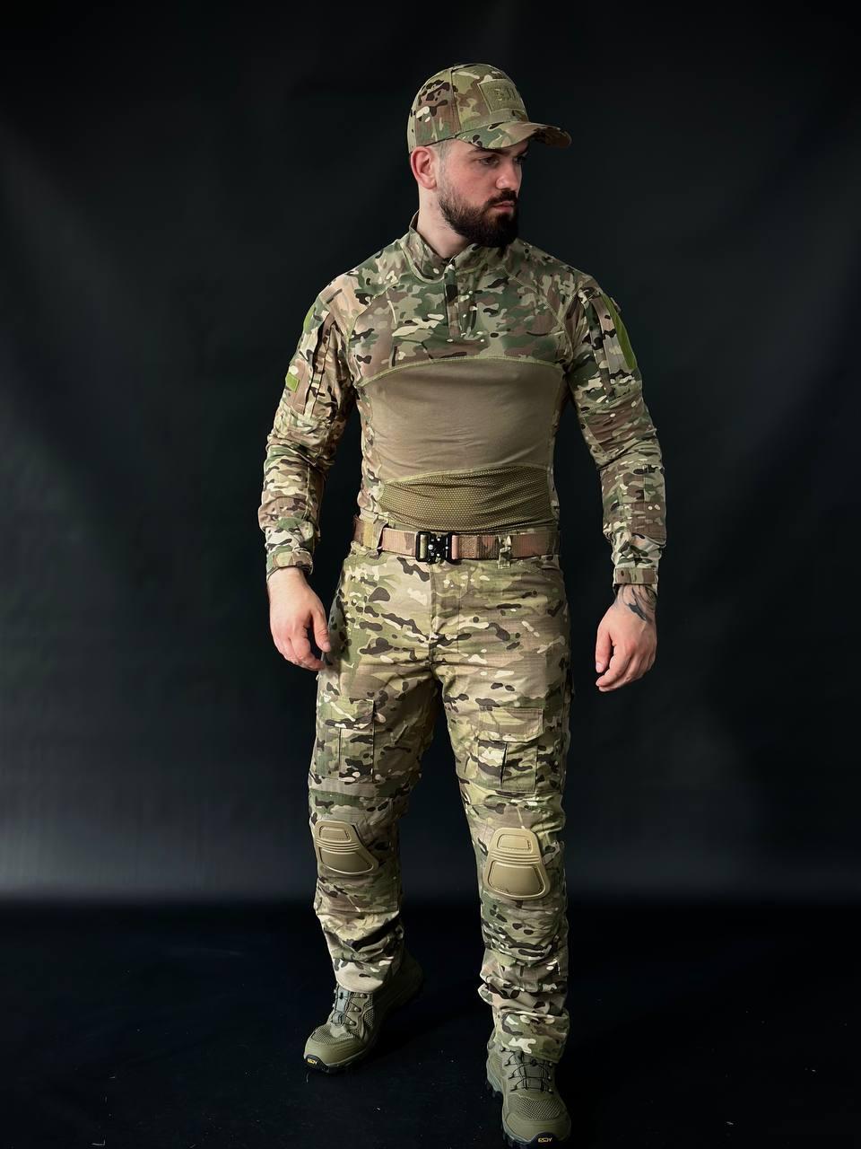 Брендовий чоловічий комплект тактичного одягу Han Wild Хан Вайлд мультикам із сорочкою штанами й аксесуарами новинка - фото 1 - id-p2787492403