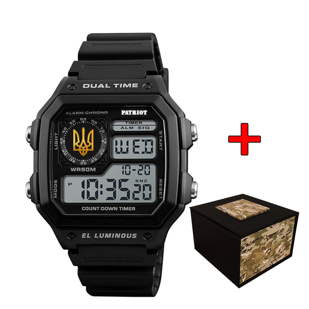 Patriot 010BKUAGD Тризуб золото Чорні + Коробка., фото 1