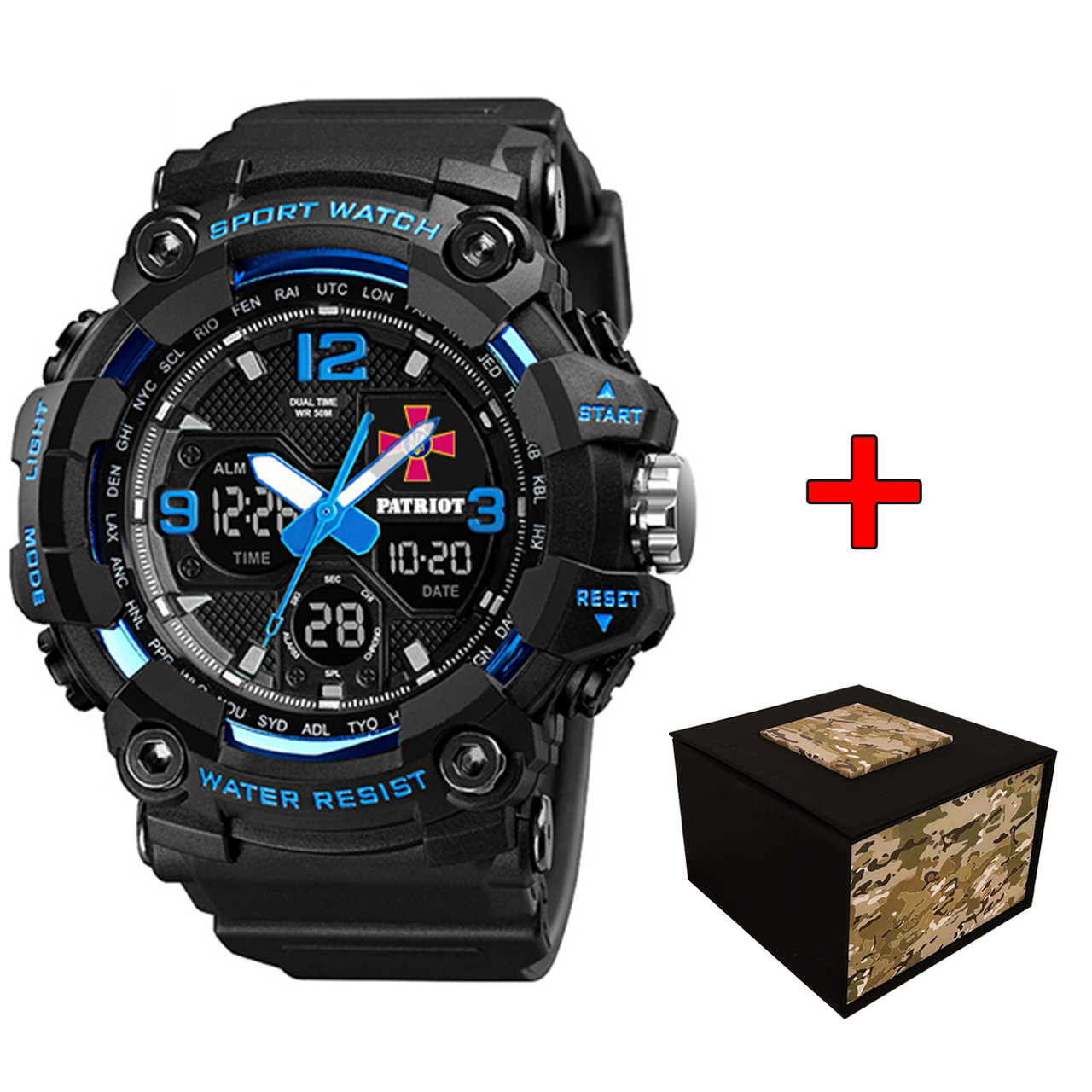 Patriot 006BUSU ЗСУ Чорні з синім + Коробка., фото 1