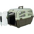 Контейнер-переноска Trixie для собак Skudo 3 вагою до 24 кг коричнева пластик розмір S 40x39x60 см, фото 3