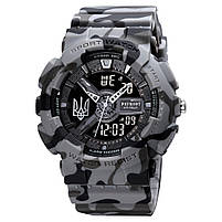 Patriot 005 Тризуб срібло Camo Grey + Коробка., фото 5