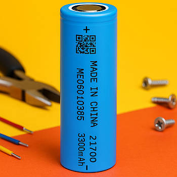 Акумуляторна батарея 21700, 3300mAh, Li-Ion (1 шт) / Акумулятор літій-іонний / Високотоковий акумулятор для ліхтарика