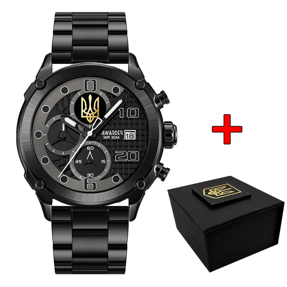 Awarder 016 Тризуб золото Black-Black Steel, фото 1