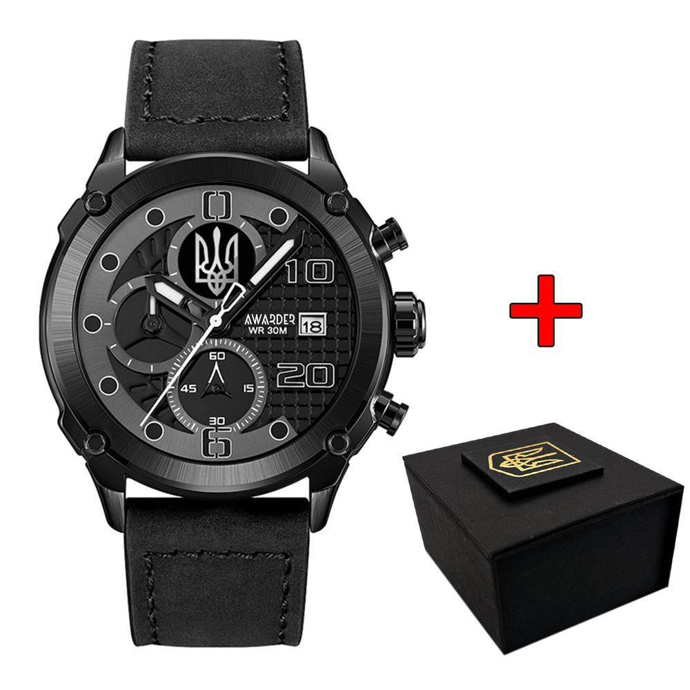 Awarder 016 Тризуб срібло All Black, фото 1