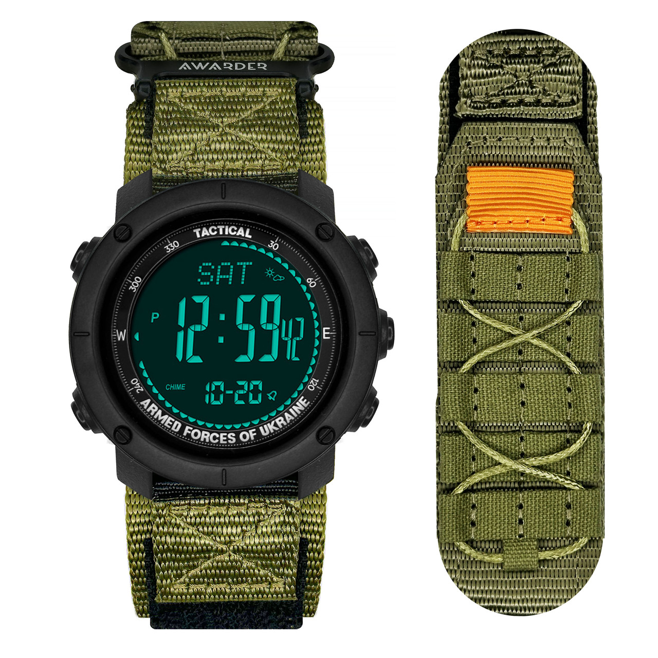 Awarder 036 Nylon Tactic Black-Army Green, фото 1