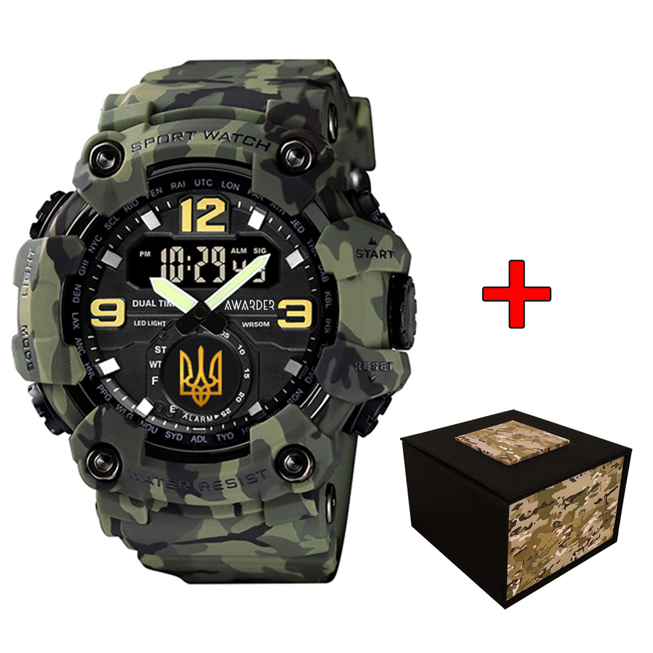 Awarder 004 Тризуб золото Camo Green, фото 1